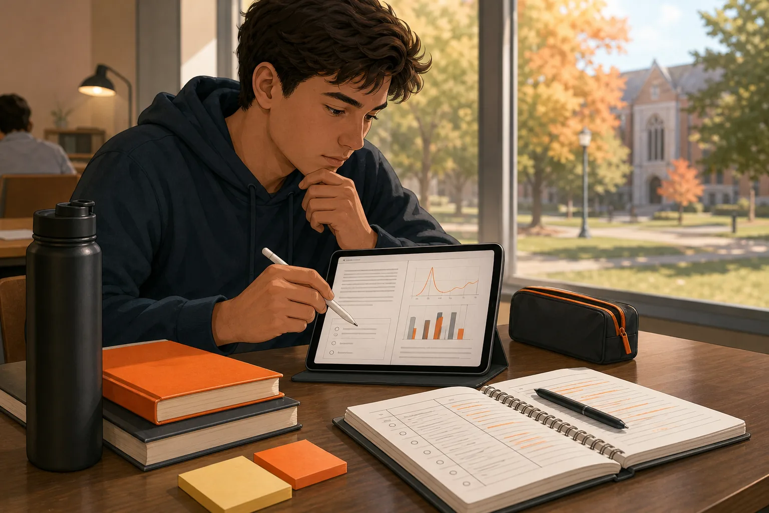 MCAT practice question review and mistake tracking at a U.S. campus.