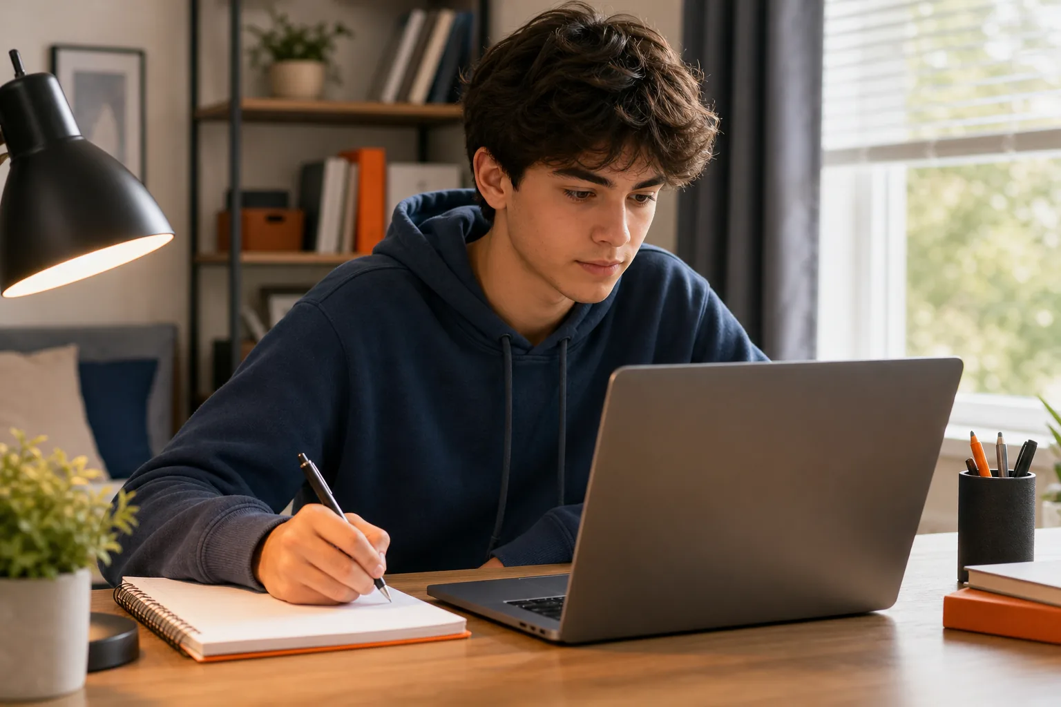 Student taking a digital SAT diagnostic test at a desk.